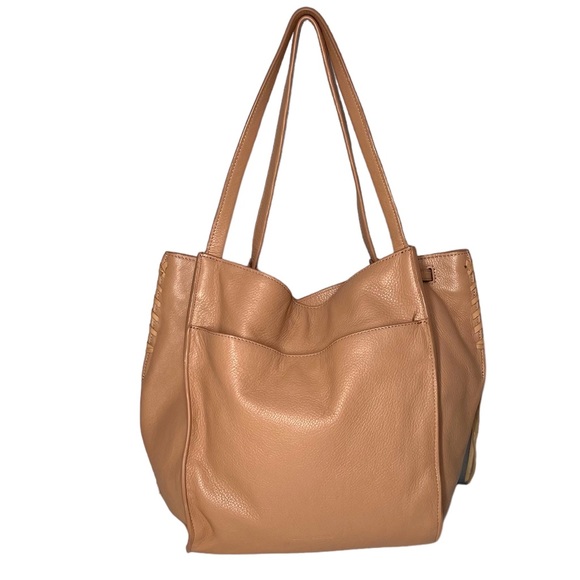 Lucky Brand Numa Tote Bag Purse Blush Pink Leather Handbag Satchel Tassels Hobo - Picture 2 of 7